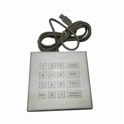 China Stainless steel protection 4*4 keys stainless steel desktop metal keypad for machine for sale