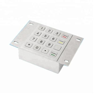 China Waterproof Vandal Proof ATM Stainless Steel Kiosk 4x4 Metal Keypad for sale