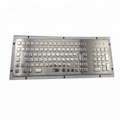 China Industry Keyboard Stainless Steel Kiosk Industrial Rugged Metal Keyboard With Trackball for sale