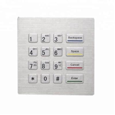 China 4x4 ATM Keys Metal Matrix USB Connector Rugged Swept ATM Keypad for sale