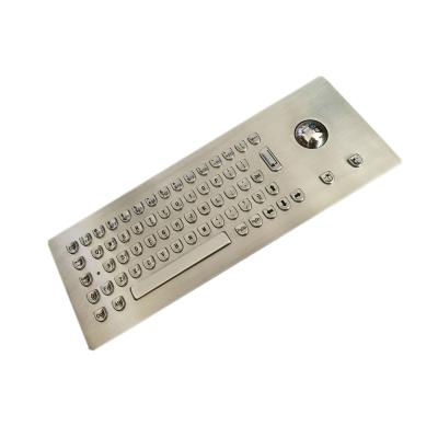 China Water proof USB metal keyboard with trackpad and mouse function for kiosk for sale