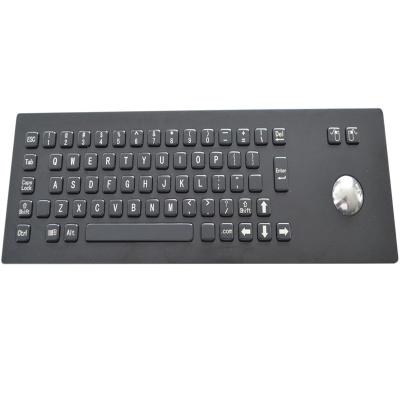 China For Tablet Black Standard IP65 67 Keys Black Metal Keyboard With Trackball for sale