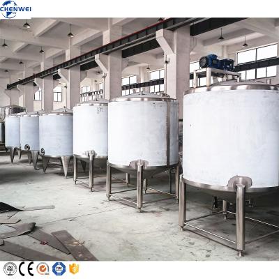 China Shanghai Chenwei 1000L -5000L food grade stainless steel tank high quality mixing fermentation tank with agitator for sale for sale