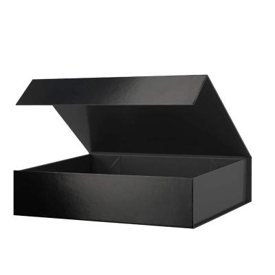 China Recycled Materials Custom Logo Printed Paper Box Foldable Rigid Cardboard Clothes Packaging Magnetic Luxury Gift Boxes With Magnetic Closure Lid for sale