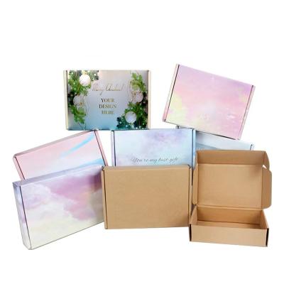 China Recyclable Corrugated Lipstick Mailer Box With Logo COLOR Shipping Paper Box For Packaging, Custom Logo Cosmetic Packaging Shipping Box for sale