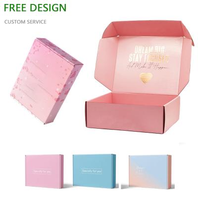 China Recycled Materials Free Sample Tendering Skin Care Beauty Tissue Rose Mailing Boxes Custom Logo Gift Delivery Mailing Packaging Paper Box for sale