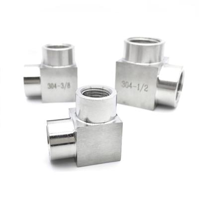 China CNG Instrumentation 3/8 Inch Fitting 316 Stainless Steel 90 Degree Elbow Female Threaded Pipe Fitting for sale