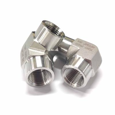 China STYLISH CNG Female Thread Elbow Pipe Fitting 6000Psi SS304 SS316 90 Degree NPT Thread Pipe Fitting for sale