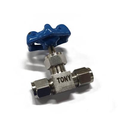 China General TONY Flow Control Stainless Steel Double Ferrule Needle Valve 6000 PSI Instrument Needle Valve for sale