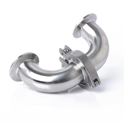 China Beverage & TONY Food Grade Stainless Steel Sanitary Pipe Fitting Tri Flange SS304 SS316 Elbow Fitting for sale