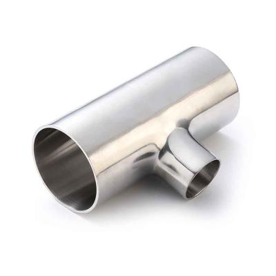 China Home Brew/Food & Beverage TONY Stainless Steel Weld Sanitary Fitting Three Way Type SS304 T Sanitary Fitting Tee for sale