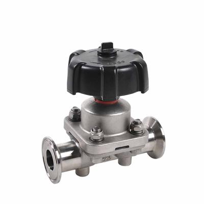 China General TONY Food Grade Stainless Steel Sanitary Diaphragm Valve SS304 SS316L Tri Flange Aseptic Diaphragm Valve for sale