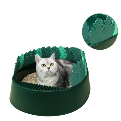 China 2021 Amazon Jungle Best Selling Model Viable Enclosed Cat Litter Box With Open Toilet for sale