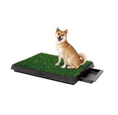 China Viable Hot Selling Dog Pee Potty Pad, Bathroom Ding Grass Artificial Turf, Portable Potty Pet Supply Trainer With Drawer for sale