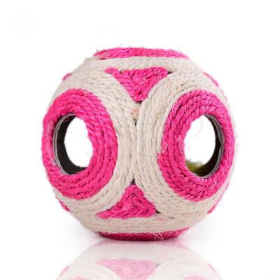 China Viable Hot Selling Durable Pet Rope Funny Ball Biting Toy Indestructible Dog Treat Ball Toy for sale