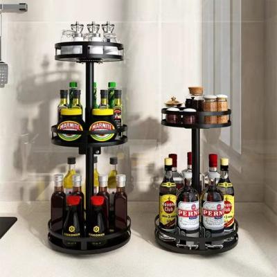 China IDOO Modular Kitchen Spice Rack FH-KR03 Stainless Steel In 3 -Tier Rack, Round for sale