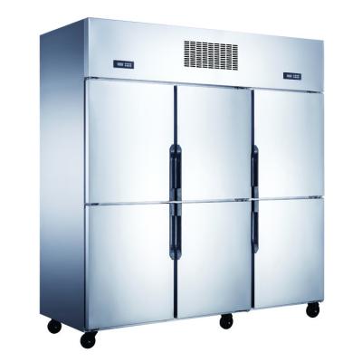 China Single-Temperature Restaurant Stainless Steel 6 Door Upright Freezer For Commercial Use for sale