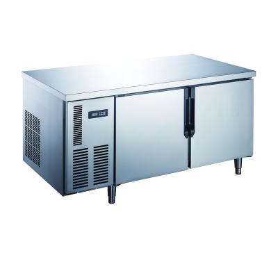 China Single-Temperature Stainless Steel Kitchen Refrigeration Equipment 2 Door Under Counter Fridge for sale