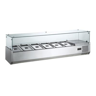 China Commercial Glass Single-Temperature Salad Showcase Refrigerator for sale