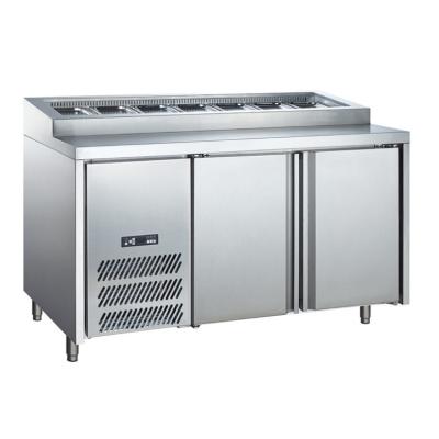 China Single-temperature 1.8M Pizza Counter Display Work Bench Salad Counter Freezer for sale