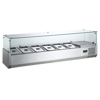 China Single-temperature restaurant countertops display salad bar refrigerator on sale for sale