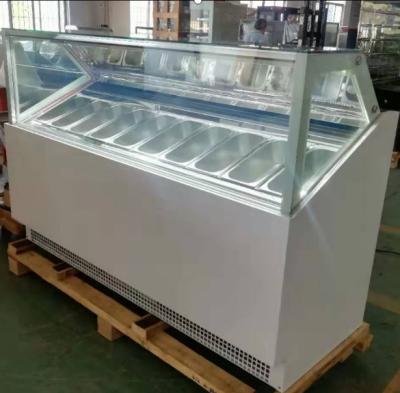 China Single-Temperature Supermarket Sliding Door Ice Cream Showcase Refrigerator for sale