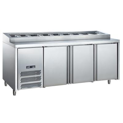 China Restaurant Chafing Dish Pizza Prep Table Serving Table Refrigerator / Pizza Refrigerated table for sale