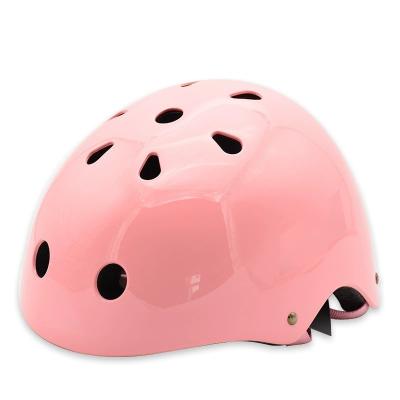 China Pink Outdoor ABS skating Sports Safety Yellow Red Blue Strap Helmet for kids Adult Buckle Bicycle Bike Protection EPS for sale