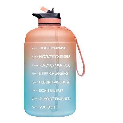 China BPA Free Tritan Colorful Large 1 Gallon Motivation Fitness Water Bottle for sale