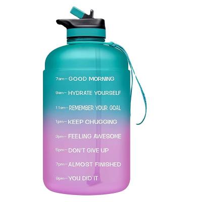 China Amazon top seller Leak proof BPA Free Tritan Colorful Large 1 Gallon Motivation Fitness Water Bottle Sports Bottle for sale