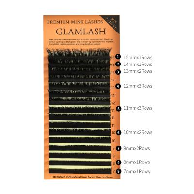 China Synthetic Matte Black Russian Volume Private Eyelash Mink Eyelash Extension L/L+/LC/LD/M/N Faux Hair Different Label Lashes Make Up Tools for sale