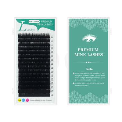 China L+ LC LD LU Loop Eyelash Extensions Soft 8-15mm Individual Mix Extension Synthetic L Faux Mink Lash Hair Extensions Wholesale16 for sale