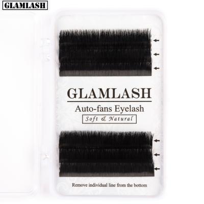 China Natural Individual Auto Flower Lash Premade Russian Volume Fans Mink Eyelash Extensions Easy To Fans Lash Mixed Length for sale