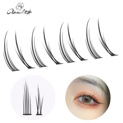 China GLAMLASH 0.07 Natural Soft Thickness Korean Loose Volume Premade Silk Fans Group Eyelash Segment Lick for sale