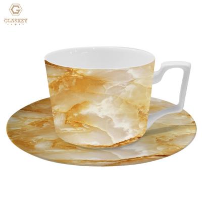 China Creative Disposable Porcelain Stone Dish Catering Marbling Tableware Catered Events Restaurant for sale