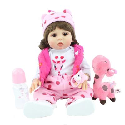 China 48cm Cheap Wholesale High Quality Cute Soft Vinyl Full Silicone Baby - Reborn Doll With Clothing for sale