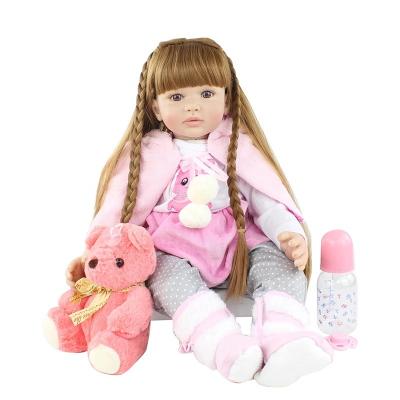 China Cheap Hot Sell 100% Handmade 24 Inches Realistic 60 Cm Baby Dolls Reborn Big Long Hair - Doll for sale