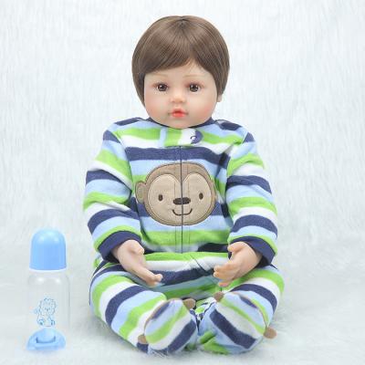 China Cheap 58cm Custom 23 Inch Reborn Baby Doll Cotton Body Vinyl Silicone Vinyl Silicone Reborn Baby Dolls for sale