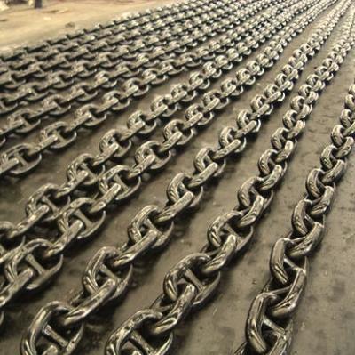 China Factory Sale Carbon Steel 34mm To 162mm R3 R3S R4 Steel Studless Link Mooring Anchor Sea Anchor Chain With Certificates for sale