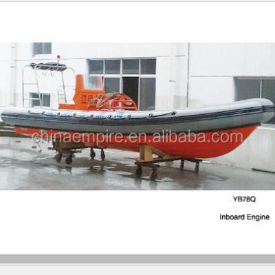 China Marine Inflatable FRP Fender Rigid SOLAS FRP Fast Rescue Boat For Sale for sale