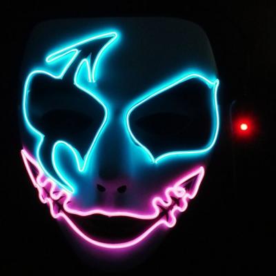 China Holloween\Party Halloween Scary Mask, heytech Cosplay Led Costume Mask EL Wire Light Up For Festival Party (Death Grimace) for sale