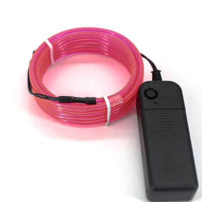 China DIY To Any Shape Pink EL Wire , 2.8mm Lighting Bendable EL Wire for sale