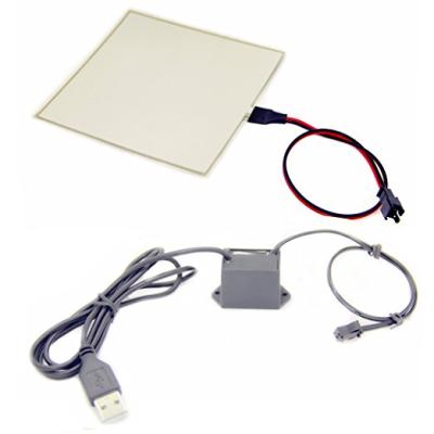 China USB EL Panel - 10*10cm Aqua Color EL Backlight Panel With DC5V USB Inverter 10x10cm for sale