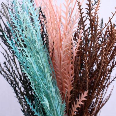 China Wholesale Events Decoration Serrated Leaf Emperor Leaves Foliage Preserved by Fern Dry Serrated Leaf Decorative Luxury Decorative Foliage for sale