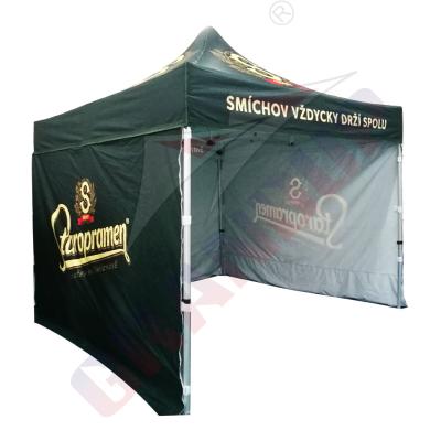 China Oxford 3x3 fully printed canopy with 1 full wall double side printed for sale