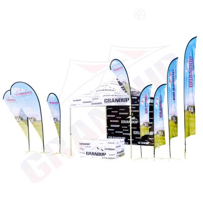 China digital printing canopy with 3m beach flag 3m for sale