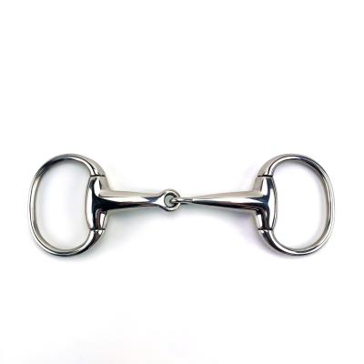 China Best Selling Stainless Steel SS Eggbutt Horse Bit With Thick Solid Attached Mouth for sale