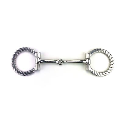 China Stainless Steel SS Joints Mouth Bit Special With Twisted Flat Wire Rings for sale