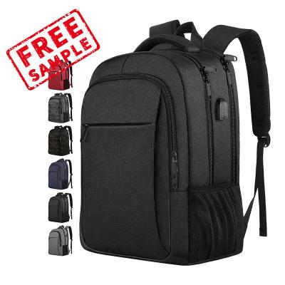 China With USB Free Sample Cheap High Quality Laptop Backpack Waterproof 17 Inch Large Notebook Bag Laptop Backpack for sale