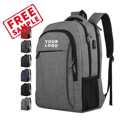 China With Free Sample USB 15 Anti Theft Water Resistant Water Resistant College School Bag Travel Laptop Backpack Durable Management Computer Laptop Bag, 6 inches for sale